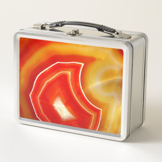Falln Orange Agate Metall Brotdose (Vorderseite)