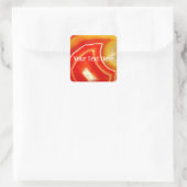 Falln Orange Agate Quadratischer Aufkleber (Tasche)