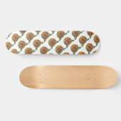 Falln Orange Owl Vintage Halloween Skateboard (Horizontal)