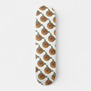 Falln Orange Owl Vintage Halloween Skateboard