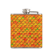 Falln Orange und grüne Skala Flachmann (Rückseite)