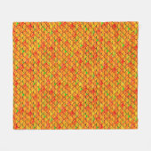 Falln Orange und grüne Skala Fleecedecke (Vorderseite (Horizontal))