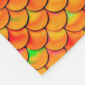 Falln Orange und grüne Skala Fleecedecke (Ecke)