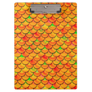 Falln Orange und grüne Skala Klemmbrett