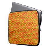 Falln Orange und grüne Skala Laptopschutzhülle (Vorderseite Links)