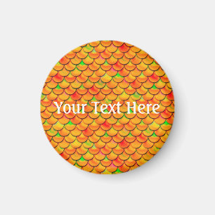 Falln Orange und grüne Skala Magnet