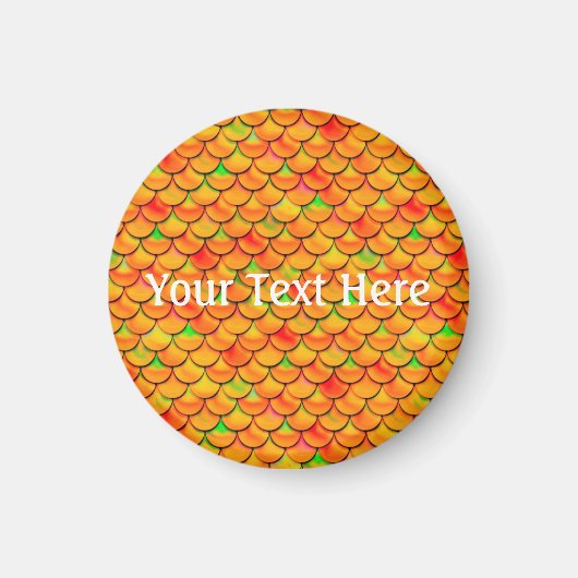 Falln Orange und grüne Skala Magnet (Vorne)