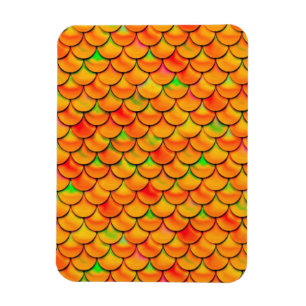 Falln Orange und grüne Skala Magnet