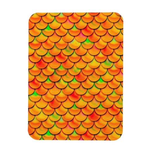 Falln Orange und grüne Skala Magnet (Vertikal)