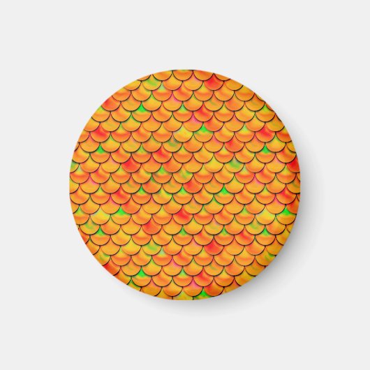 Falln Orange und grüne Skala Magnet (Vorne)