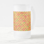 Falln Orange und grüne Skala Mattglas Bierglas (VorderseiteRechts)