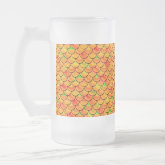 Falln Orange und grüne Skala Mattglas Bierglas (Links)