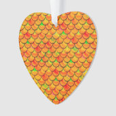 Falln Orange und grüne Skala Ornament (Vorderseite)