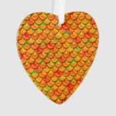 Falln Orange und grüne Skala Ornament (Vorderseite)