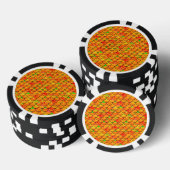 Falln Orange und grüne Skala Pokerchips (Stapel)