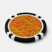 Falln Orange und grüne Skala Pokerchips (Einzeln)