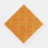 Falln Orange und grüne Skala Serviette (Ecke)