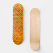 Falln Orange und grüne Skala Skateboard (Vorderseite)