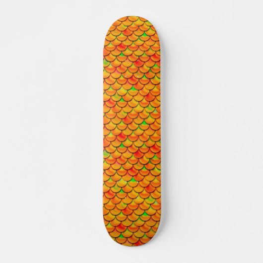 Falln Orange und grüne Skala Skateboard (Vorne)
