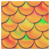 Falln Orange und grüne Skala Stoff (Nahaufnahme)