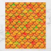 Falln Orange und grüne Skala Weinetikett (Einzelnes Label)