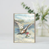 Falln Ostertür mit Rose Feiertagspostkarte (Stehend Vorderseite)