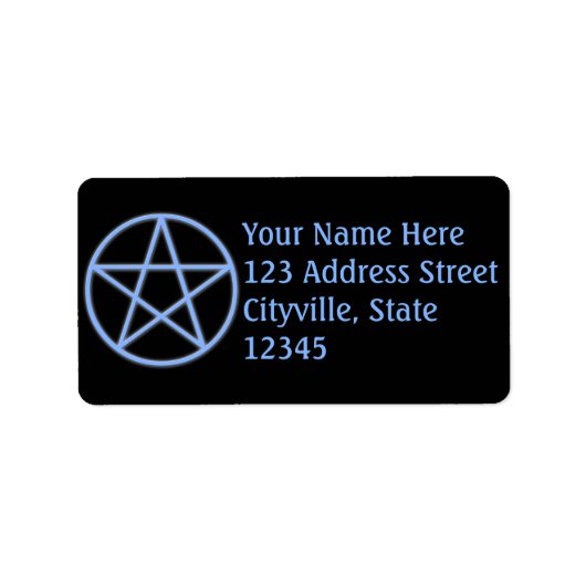 Falln Pagan Pentacle Adressaufkleber (Vorne)