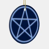 Falln Pagan Pentacle Keramik Ornament (Rechts)
