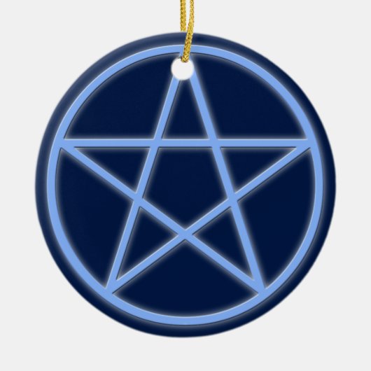 Falln Pagan Pentacle Keramik Ornament (Vorne)
