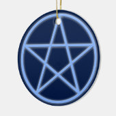 Falln Pagan Pentacle Keramik Ornament (Links)