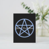 Falln Pagan Pentacle Postkarte (Stehend Vorderseite)