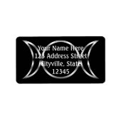 Falln Pagan Triple Godß Symbol Adressaufkleber (Vorne)