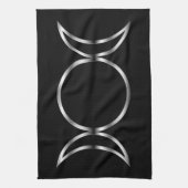 Falln Pagan Triple Godß Symbol Geschirrtuch (Vertikal)