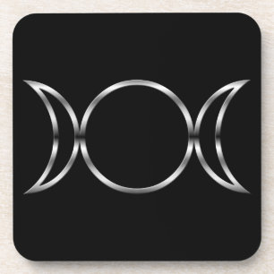 Falln Pagan Triple Godß Symbol Getränkeuntersetzer