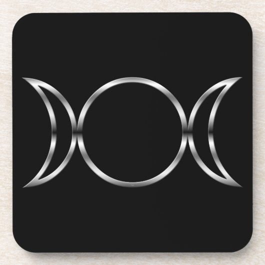 Falln Pagan Triple Godß Symbol Getränkeuntersetzer (Vorderseite)