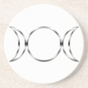 Falln Pagan Triple Godß Symbol Getränkeuntersetzer