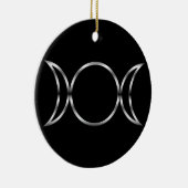 Falln Pagan Triple Godß Symbol Keramik Ornament (Rechts)