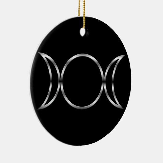 Falln Pagan Triple Godß Symbol Keramik Ornament (Rechts)