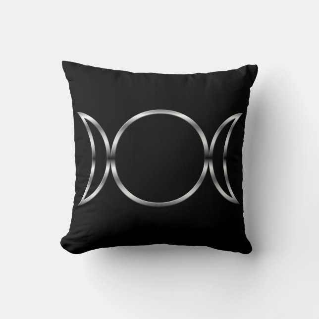 Falln Pagan Triple Godß Symbol Kissen (Vorderseite)