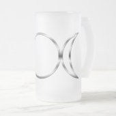 Falln Pagan Triple Godß Symbol Mattglas Bierglas (VorderseiteRechts)