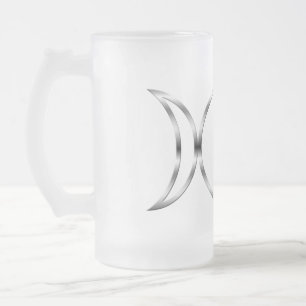 Falln Pagan Triple Godß Symbol Mattglas Bierglas