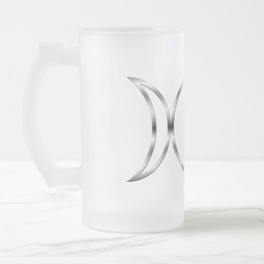 Falln Pagan Triple Godß Symbol Mattglas Bierglas (Links)