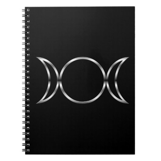 Falln Pagan Triple Godß Symbol Notizblock (Vorderseite)