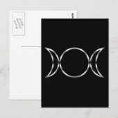 Falln Pagan Triple Godß Symbol Postkarte (Vorne/Hinten)