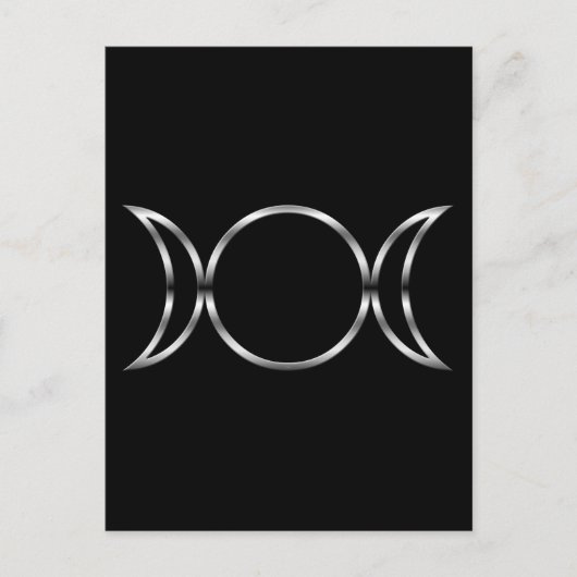 Falln Pagan Triple Godß Symbol Postkarte (Vorderseite)