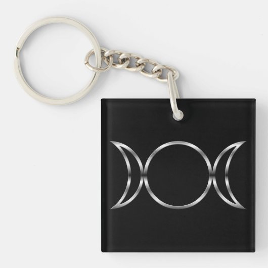 Falln Pagan Triple Godß Symbol Schlüsselanhänger (Vorderseite)