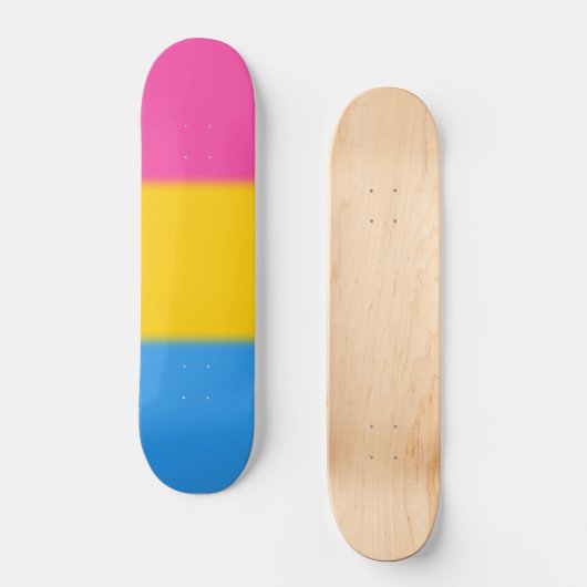 Falln Pansexual Stolz-Flagge Skateboard (Vorderseite)