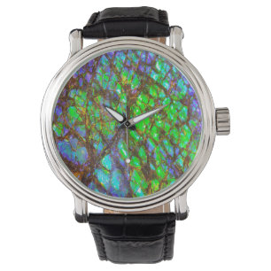 Falln Peacock Ammolite Armbanduhr