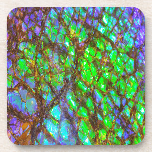 Falln Peacock Ammolite Getränkeuntersetzer