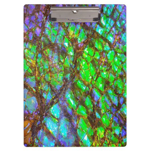 Falln Peacock Ammolite Klemmbrett (Vorderseite)